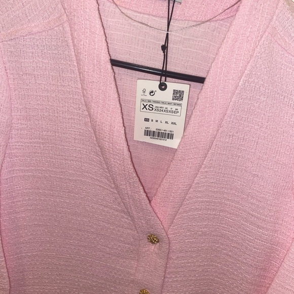 Zara pink blazer button up dress new with tags - Picture 2 of 4
